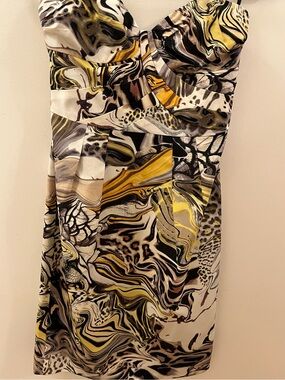 Unique Leifsdottir Anthropologie Strapless Animal Print Mini Dress - Size 2
